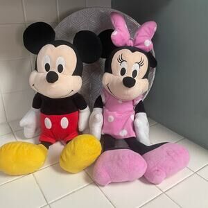 Disney Mickey Mouse Minnie Mouse Plush Lot Stuffed Characters